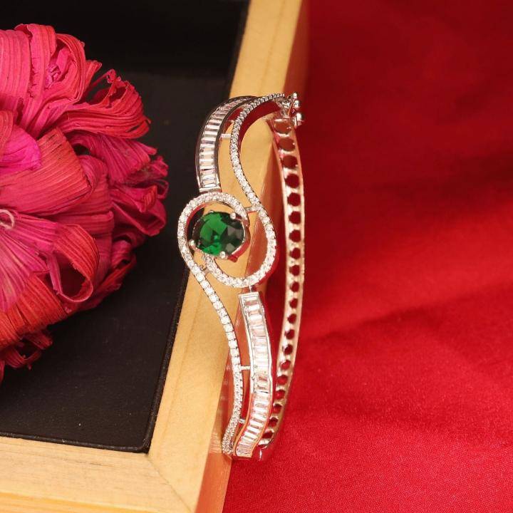 Anti tarnisha silver plated american daimong bracelet 442 Designer jewelry wholesale in Mumbai